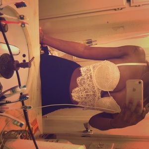 Lace off white bra top